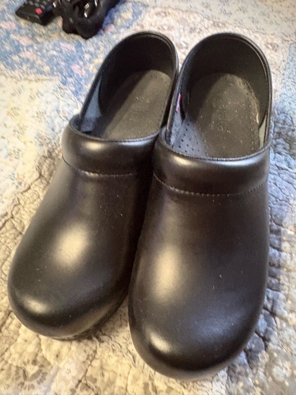 Sanita Black Womens Slip-On Clogs